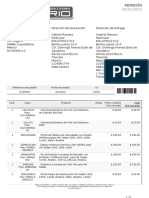 Dirección de Facturación Dirección de Entrega: Referencia de Pedido Fecha de Pedido Id