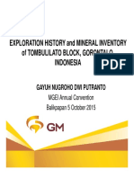 MGEI 2015 - Tombulilato Hystory and Mineral Inventory - GAYUH GM