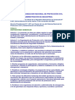 Ley de La Organizacion Nacional de Protección Civil Y Administración de Desastres