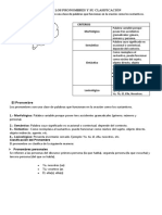 Los Pronombres y Su Clasificaciòn