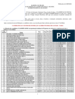 Candidatos Classificados e Pós-Classificados