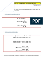 FICHE 5.10 - Formulaire de Trigonométrie