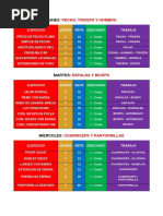 Plan de Entrenamiento Semanal Modificado