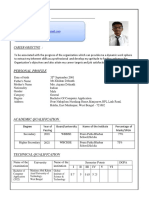 Curriculum Vitae Anish