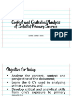 Content and Contextual Analysis