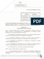 Lei Municipal N° 623 - 2010 - Instituição Do Plano de Cargos, Carreira e Remuneração Dos Trabalhadores em Educação Pública Do Município de Rondon Pará