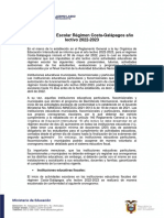 Cronograma Escolar Costa Galapagos 2022 2023