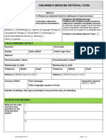 Children S Services Referral Form