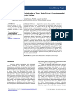 Nanoparticle Formula Optimization of Juwet Seeds Extract (Syzygium Cumini) Using Simplex Lattice Design Method