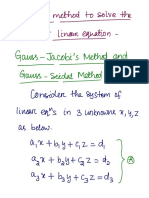 Gauss Jacobi and Gauss Seidal