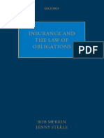 Insurance and The Law of Obligations (Merkin, Robert M. Steele, Jenny)