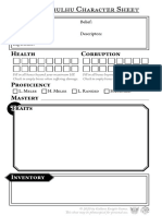 Tiny Cthulhu Character Sheet