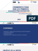 Unidad - II - Tema1 - Procedimientos para Brindar Los Primeros Auxilios Psicológicos