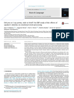 Did You or I Say Pretty, Rude or Brief? An ERP Study of The Effects of Speaker's Identity On Emotional Word Processing