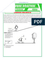 Problemas de Energía Mecánica para Quinto Grado de Secundaria