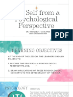 The Self From A Psychological Perspective PPT