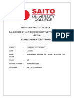 Forensic Psycology Tutorial