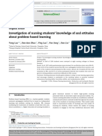 Investigation of Nursing Students Knowledge of and Attitudes About Problem Based Learning