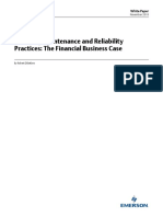 Elevating Maintenance Reliability Practices Financial Business Case