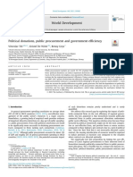 Political Donations, Public Procurement and Government Efficiency