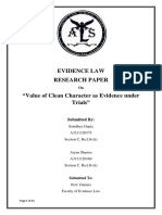 Evidence Law Research Paper