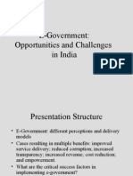 E-Government: Opportunities and Challenges in India