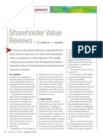 Shareholder Value Reviews