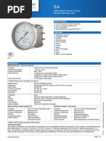 Differential Pressure Gauge Single Diaphragm Type: Special Features