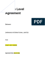 Standardized Service Level Agreements