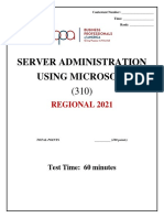 310 - Server Administration Using Microsoft - R - 2021