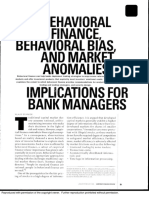 Behavioral Finance, Bias and Market Anomalies