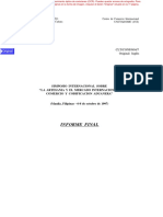 Informe Final: Simposio Internacional Sobre "La Artesania Y El Mercado Internacional: Comercio Y Codificacion Aduanera"