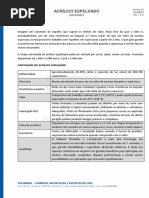 Datasheet Acrílico Espelhado