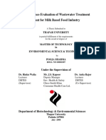 Performance Evaluation of Treatment Plant Milk Industry