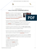 Definición de Protocolo Empresarial - Qué Es, Significado y Concepto