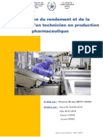 Rapport Evaluation Du Rendement Et de La Performance D'un Technicien en Production Pharmaceutique