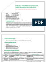 Plan de Trabajo Del Movimiento Estudiantil Uchuytambo Municipio Escolar 2022 Actual