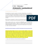 ATIVIDADE 24 - Ciências - Desenvolvimento Sustentavel