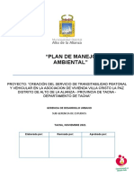 Plan Ambiental Villa Cristo La Paz 2021