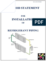 Method Statement For Installation of Refrigerant-Piping