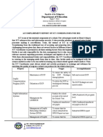 STO. CRISTO ES - ICT - Coordinators Accomplishment Report 2021