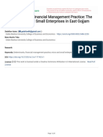 Determinants of Financial Management Practice: The Case of Micro and Small Enterprises in East Gojjam Zone, Ethiopia