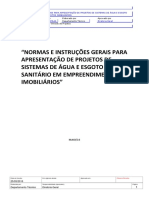 Normas e Instruções Gerais para Apresentação de Projetos de Sistemas de Água e Esgoto