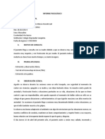 Informe Psicológico Agustín Arevalo