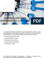 17 Materiais Dentários Restauradores e Estéticos Prof. Me. Vinícius Franklin Ramos