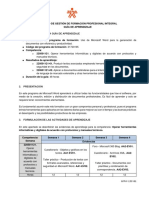 Guia Aprendizaje 1 USO DE MICROSOFT WORD PARA LA GENERACIÓN DE DOCUMENTOS CON EFICIENCIA Y PRODUCTIVIDAD