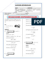 Ecuaciones Exponenciales para Cuarto de Secundaria