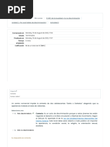 Actividad 3 - EL ABC DE LA IGUALDAD Y LA NO DISCRIMINACION