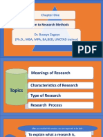 Research Method Chapter One