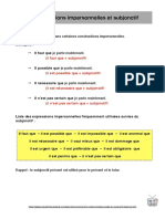 Constructions Impersonnelles Et Subjonctif